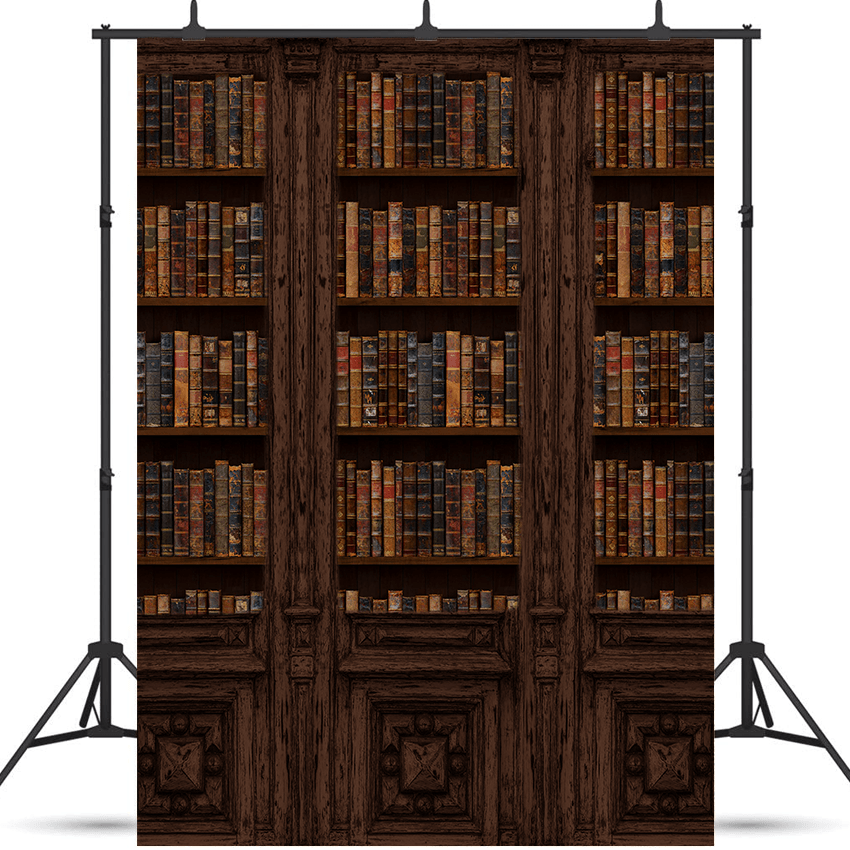 Vintage Book Storage Wall Backdrop Photo Studio SBH0519