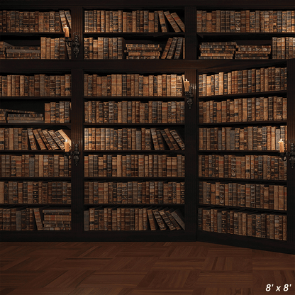 Vintage Library Bookshelf Backdrop for Photo Studio SBH0523