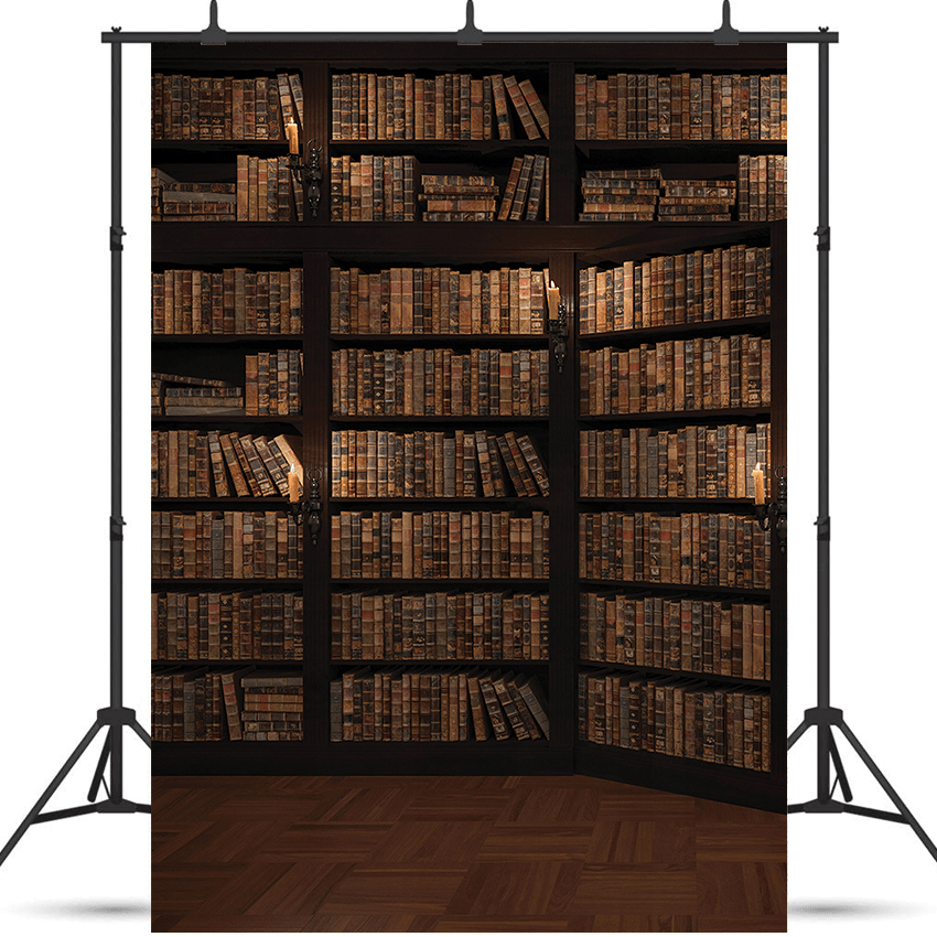 Vintage Library Bookshelf Backdrop for Photo Studio SBH0523