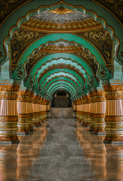 Grand Interiors of Mysore Palace Church Backdrop SBH0530