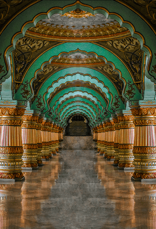 Grand Interiors of Mysore Palace Church Backdrop SBH0530