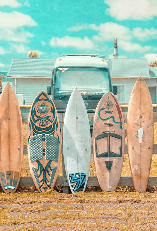 Colorful Surf Boards Fabric Backdrop for Photo SBH0531