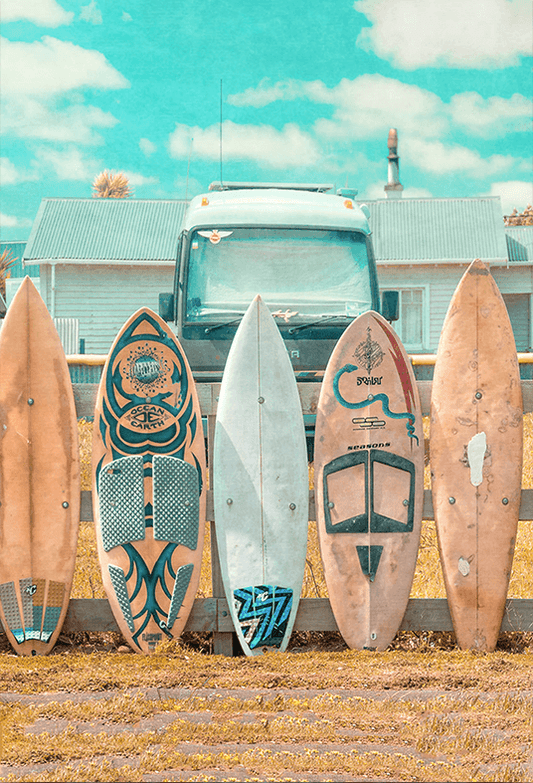 Colorful Surf Boards Fabric Backdrop for Photo SBH0531