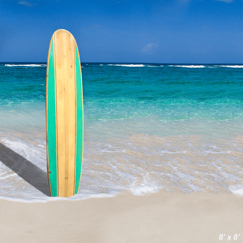 Surfing Boards With Beach Fabric Backdrop SBH0532