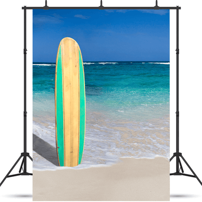 Surfing Boards With Beach Fabric Backdrop SBH0532