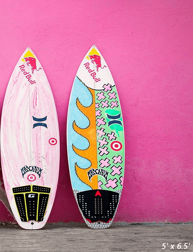 Pink Background Surfing Boards Backdrop SBH0534