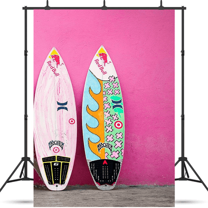 Pink Background Surfing Boards Backdrop SBH0534