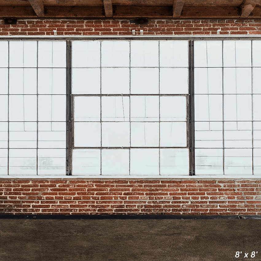 Empty Warehouse Windows Background Backdrop SBH0545