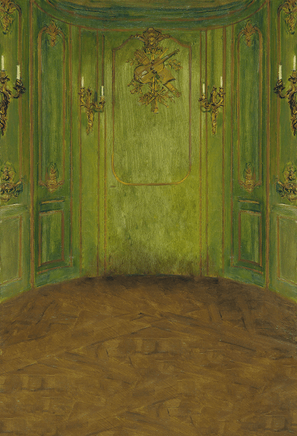 Green Retro Portrait Photo Background Backdrop SBH0560