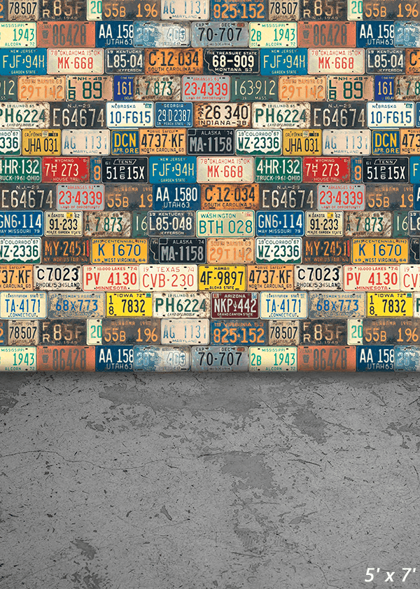 Car Licence Number Plates Background Backdrop SBH0576