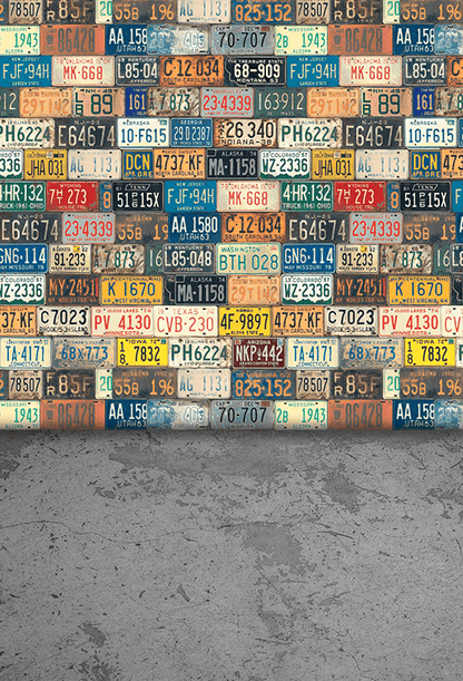 Car Licence Number Plates Background Backdrop SBH0576
