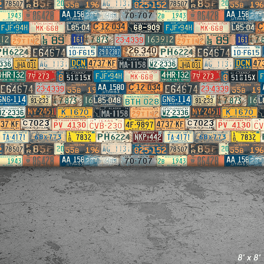 Car Licence Number Plates Background Backdrop SBH0576