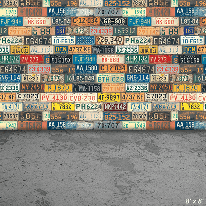 Car Licence Number Plates Background Backdrop SBH0576