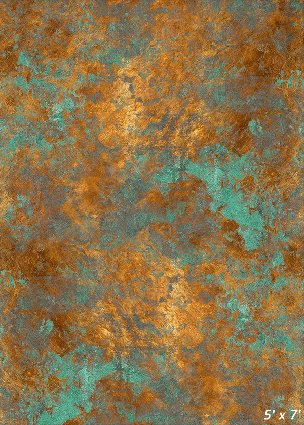 Abstract Verdigris Oxidized Copper Background Backdrop SBH0580