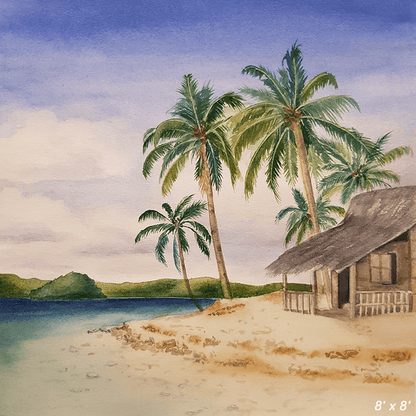 Tropical Paradise Landscape Backdrop for Photo SBH0583