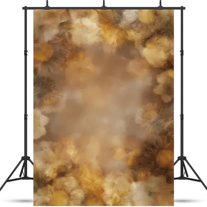 Fine Art Orange Warm Floral Background Backdrop SBH0596