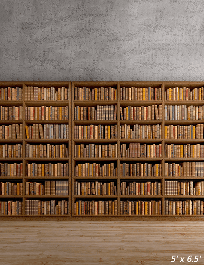 Old Books On Wooden Shelf Backdrop for Photo SBH0606