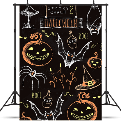 Vintage Chalkboard Halloween Backdrop for Photo SBH0614