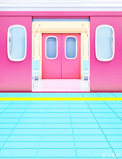 Kawaii Subway Fashion Doll Photography Backdrop SBH0615