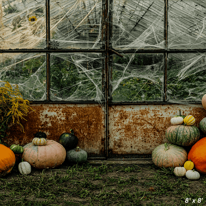 Pumpkin Greenhouse Halloween Backdrop for Photo SBH0626