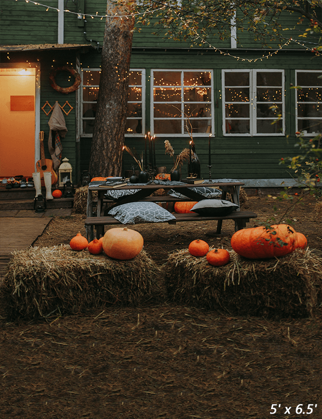Thanksgiving Fall Pumpkin Maple Leaf Backdrop for Photo SBH0627