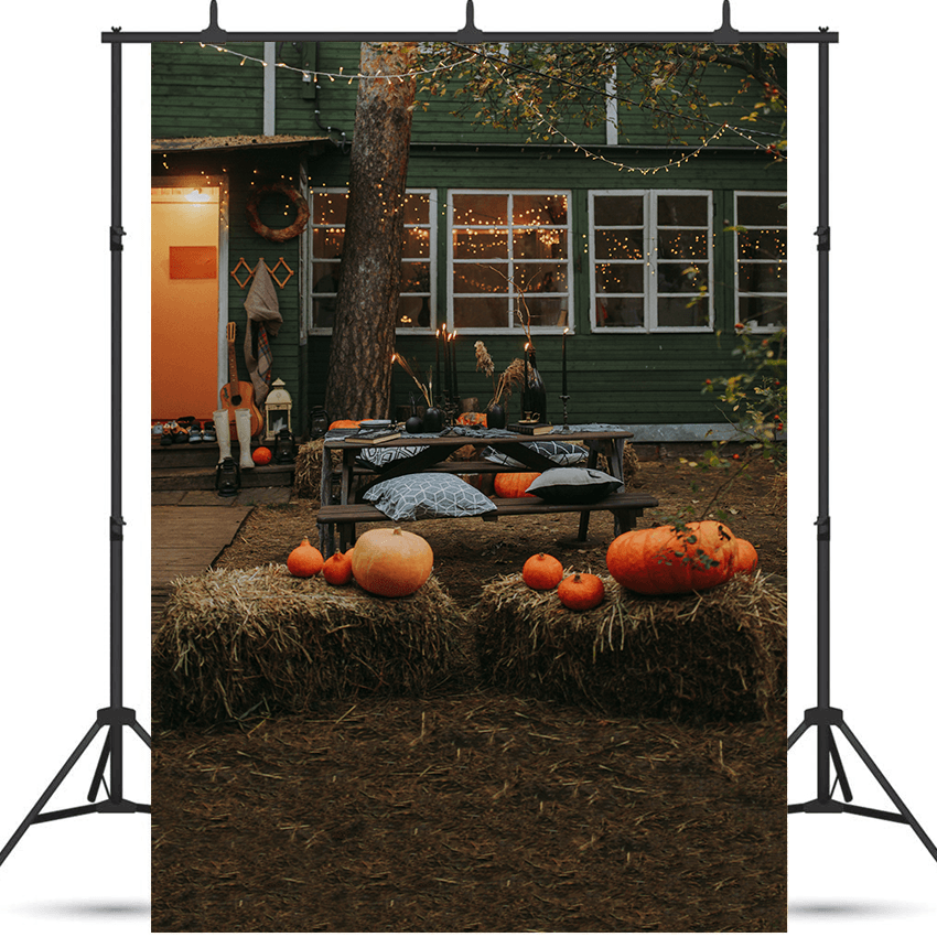 Thanksgiving Fall Pumpkin Maple Leaf Backdrop for Photo SBH0627