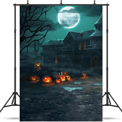 Horror Pumpkins Halloween Backdrop for Photo SBH0629
