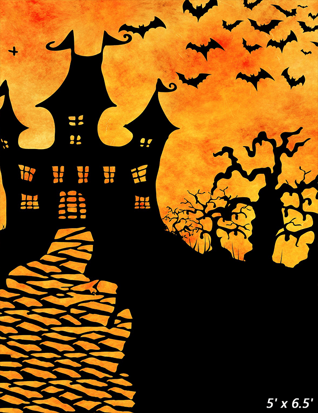 Halloween Spooky Haunted House Photo Backdrop SBH0631
