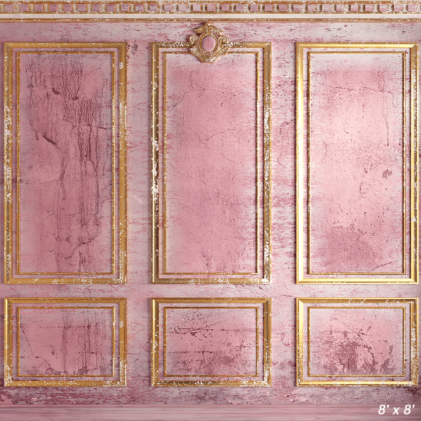 Old Gold Stucco Pink Classic Wall Backdrop for Photo SBH0636