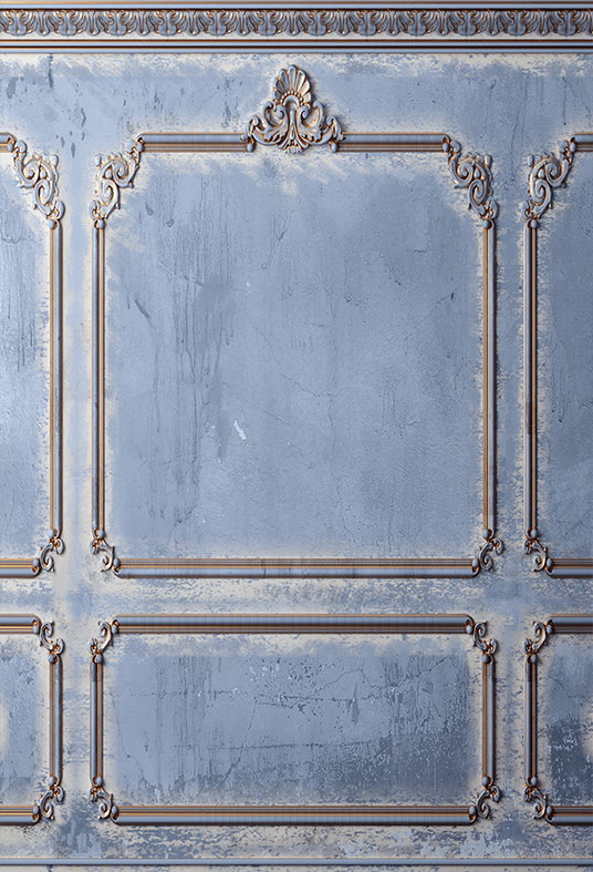 Classic Wall Old Gold Stucco Blue Backdrop for Photo SBH0638