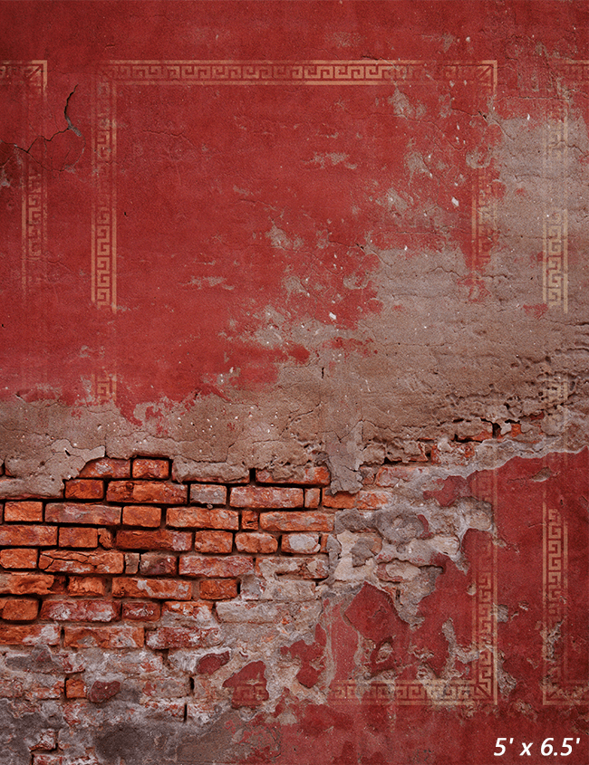 Cracked Concrete Brick Wall Background Backdrop SBH0643