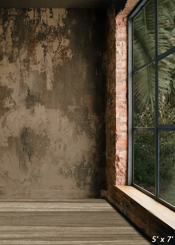 Empty Room Brown Stucco Wall Backdrop for Photo Studio SBH0664