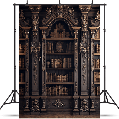 Royal Bookshelf Library Archive Place Backdrop for Photo SBH0665