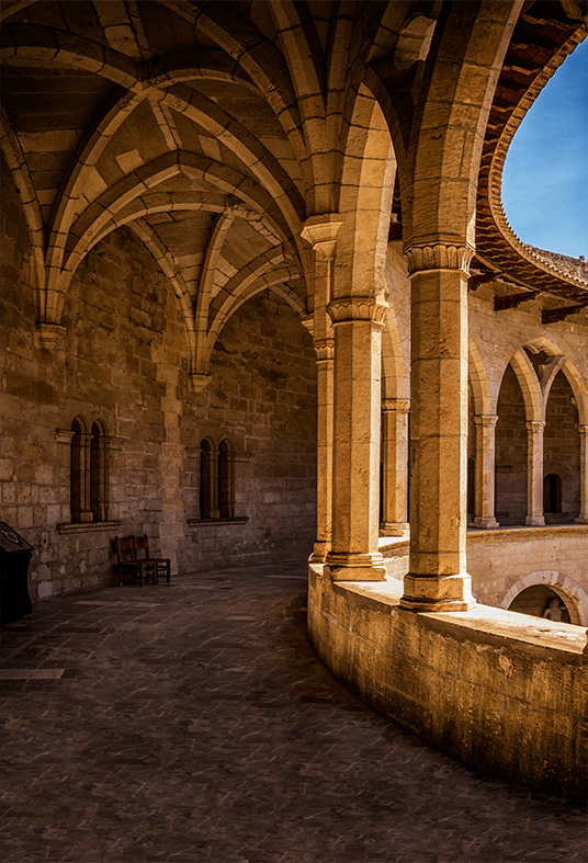 White Concrete Pillar During Day Time Fabric Backdrop SBH0699