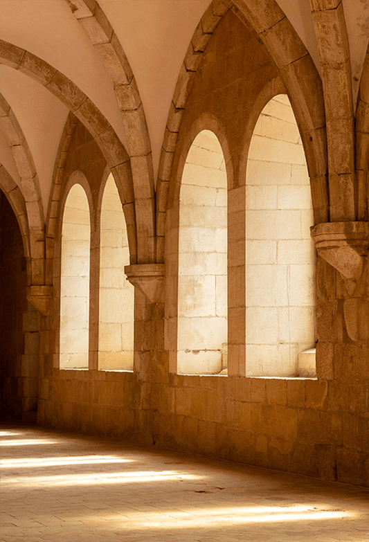 Brown and White Concrete Building Fabric Backdrop for Photo SBH0701