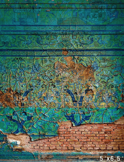 Old Vintage Green Brick Texture Backdrop for Photo SBH0719