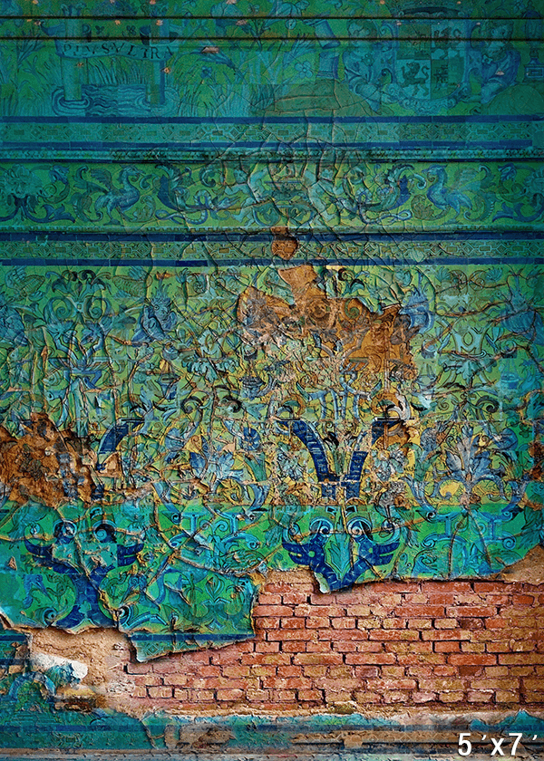 Old Vintage Green Brick Texture Backdrop for Photo SBH0719