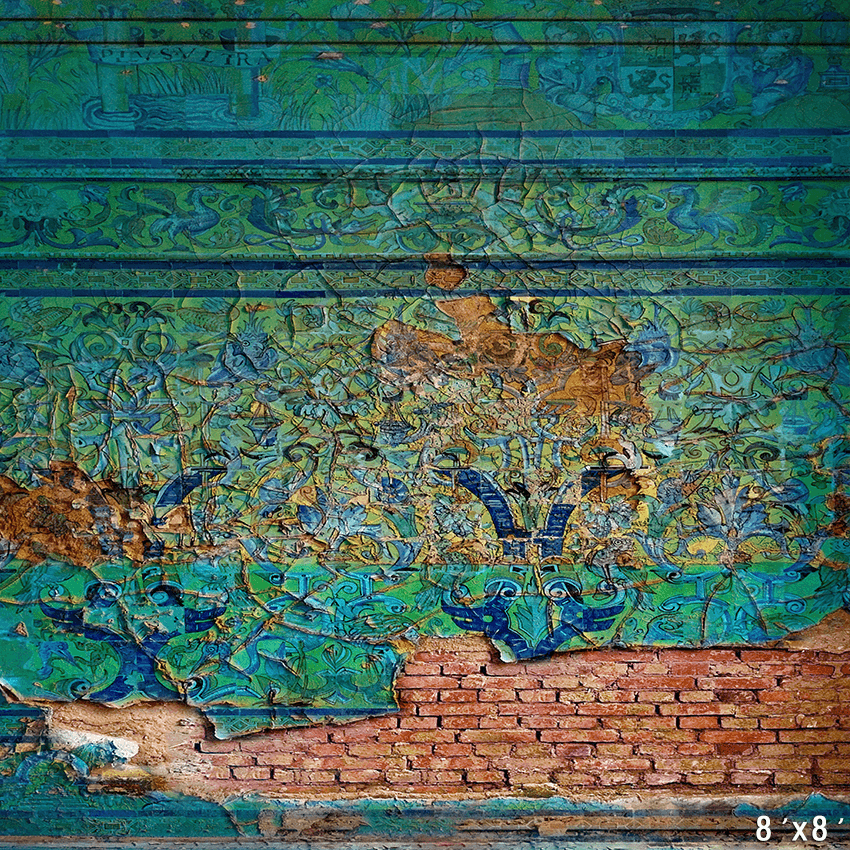 Old Vintage Green Brick Texture Backdrop for Photo SBH0719