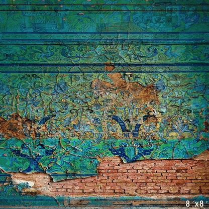 Old Vintage Green Brick Texture Backdrop for Photo SBH0719