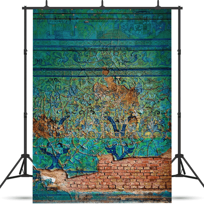 Old Vintage Green Brick Texture Backdrop for Photo SBH0719