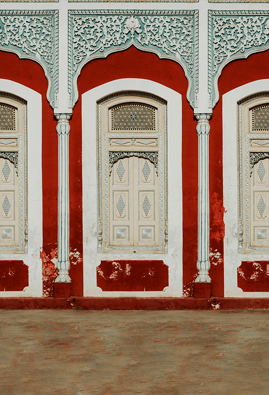 Old Decorated Building Awesome Design Photography Backdrop SBH0720