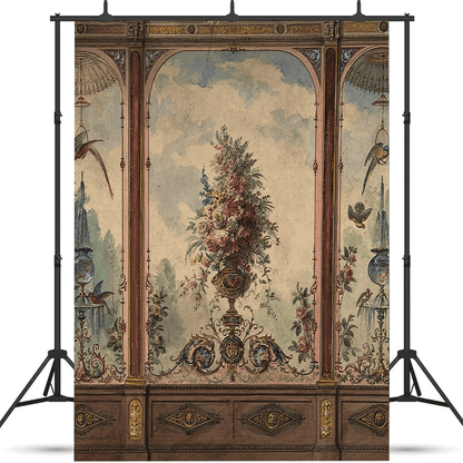 Design For A Wall With Flower Vase Backdrop for Photography SBH0723