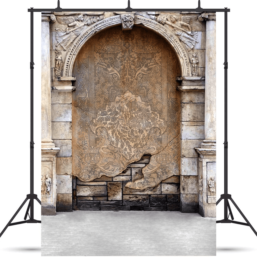 Old Historical Fortress Stone Fortification Backdrop for Photo SBH0724