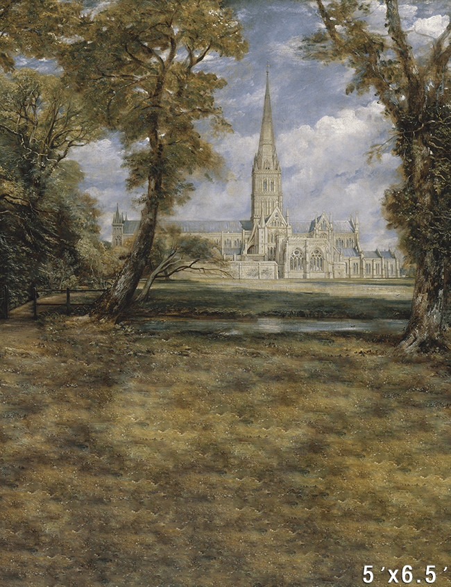 Salisbury Cathedral from the Garden Backdrop SBH0731