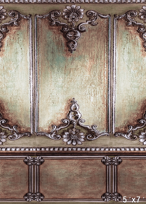 Vintage Baroque Ornate Panel Photography Background SBH0742
