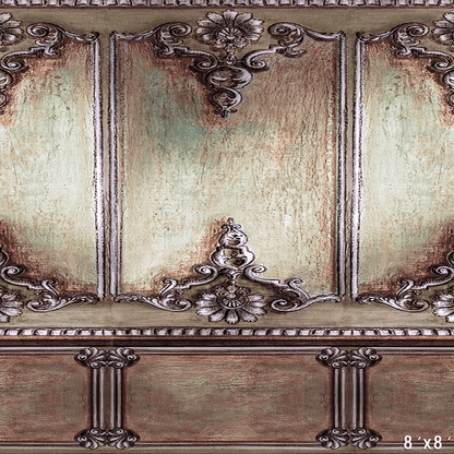 Vintage Baroque Ornate Panel Photography Background SBH0742