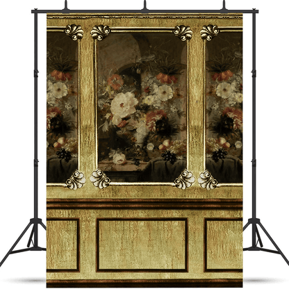 Classic Renaissance Floral Painting Wall Background SBH0743