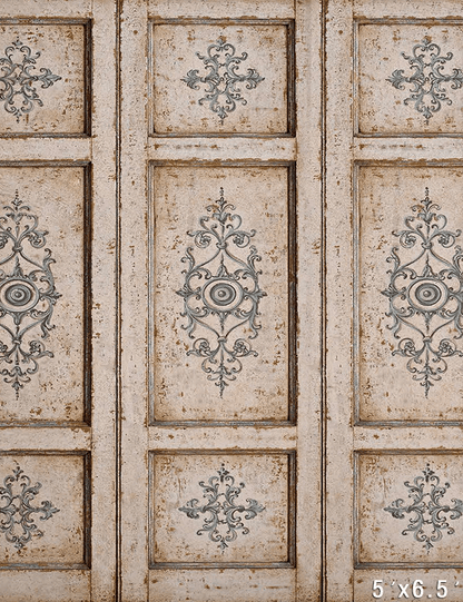 Rustic Vintage Ornate Panel Photography Background SBH0755