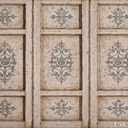 Rustic Vintage Ornate Panel Photography Background SBH0755
