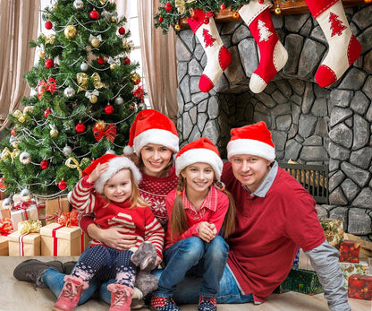 Merry Christmas Red Brick Photo Backdrop for Photography